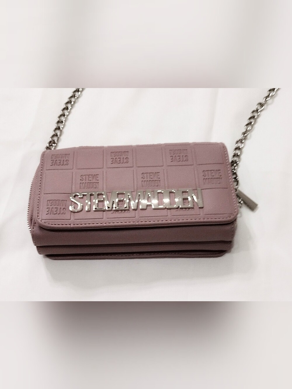 Steve Madden Dusty Rose Chain Crossbody Bag